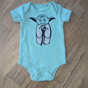 Star Wars Yoda, Mint Green baby short sleeve Bodysuit